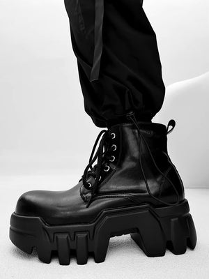 High Heels 8cm Men Boots Black