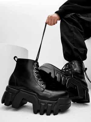 High Heels 8cm Men Boots Black