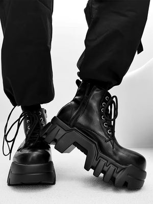 High Heels 8cm Men Boots Black