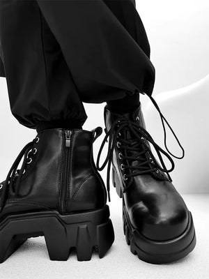 High Heels 8cm Men Boots Black