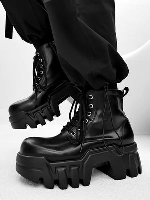High Heels 8cm Men Boots Black