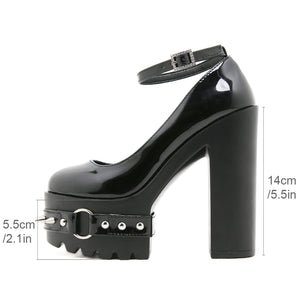 High heels Black shoes Y2K
