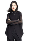 High Neck Black T Shirt for Women