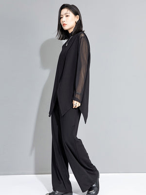 High Neck Black T Shirt for Women