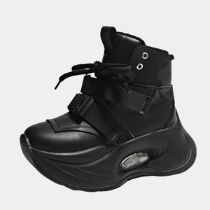 High Platform Black Sneakers