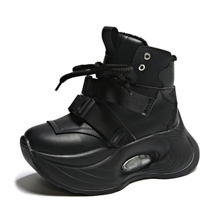 High Platform Black Sneakers
