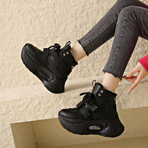 High Platform Black Sneakers