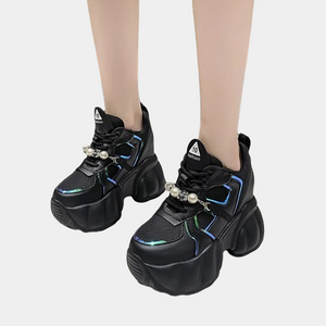 High Platform Sneakers Black