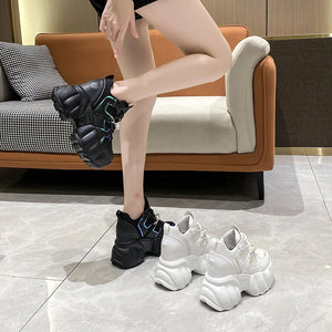 High Platform Sneakers Black