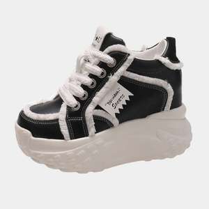 High Platform Women Sneakers Black