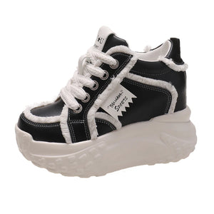 High Platform Women Sneakers Black
