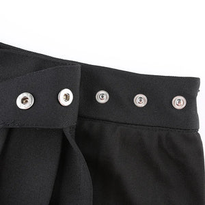 High Waist Cargo Mini Skirt