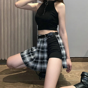 High Waist Cargo Mini Skirt
