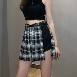 High Waist Cargo Mini Skirt