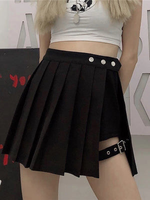High Waist Cargo Mini Skirt