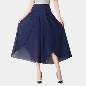 High Waist Chiffon Skirt Pants