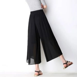 High Waist Chiffon Skirt Pants
