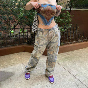 High Waist Fashion Camo Cargo Pants