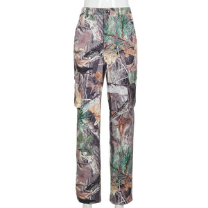 High Waist Fashion Camo Cargo Pants