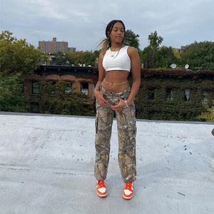 High Waist Fashion Camo Cargo Pants