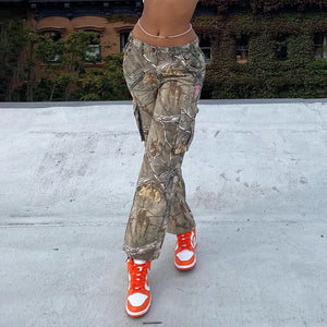 High Waist Fashion Camo Cargo Pants