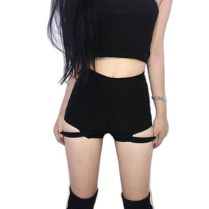 HIGH WAIST SHORTS - product view on white background