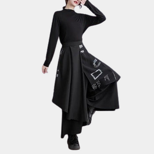 High Waist Skirt Pants Black