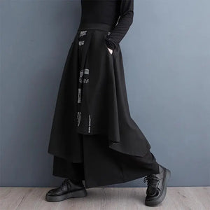 High Waist Skirt Pants Black