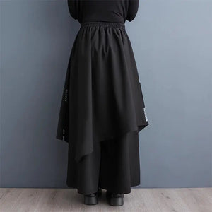 High Waist Skirt Pants Black