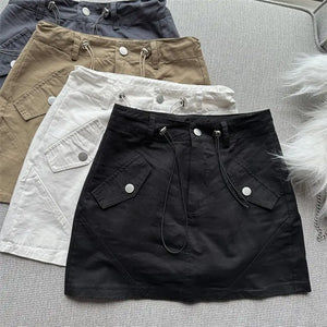 High Waisted Cargo Skirt