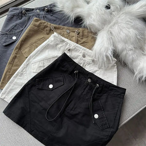 High Waisted Cargo Skirt