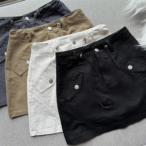 High Waisted Cargo Skirt