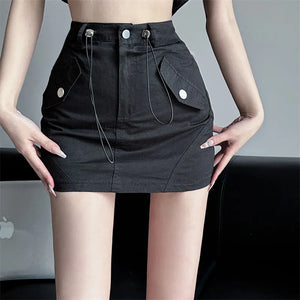 High Waisted Cargo Skirt