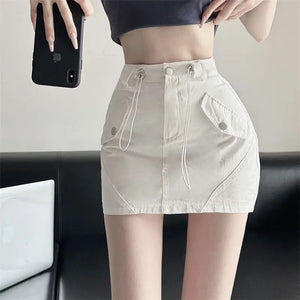 High Waisted Cargo Skirt