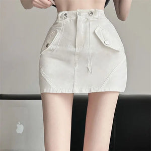 High Waisted Cargo Skirt