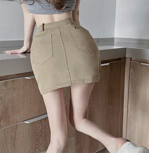 High Waisted Cargo Skirt