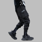 Hip-Hop Multi-Pocket Hose in leuchtendem Schwarz