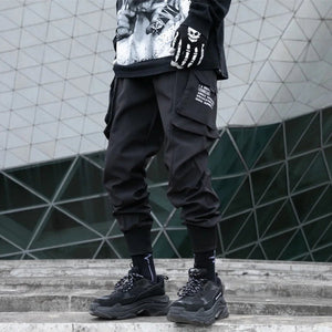 Hip Hop Multi-pocket Vibrant Black Pant