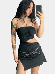 Robe à découpes sur les hanches 
