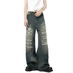 Hole Worn-out Baggy Y2k Jeans