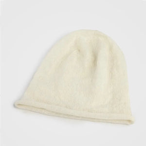 Spring Autumn Hollow Out Breathable Linen Knitted Stacked Beanie Hat Man Woman Japanese Fa - Beige