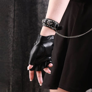 Hollow Out Goth Gloves
