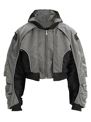 Hooded Cyberpunk Women Jacket Spring