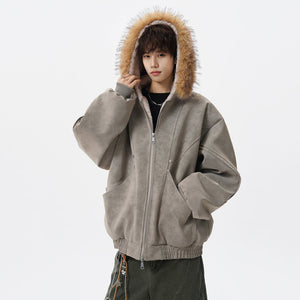 Hooded Mens Y2K Jacket