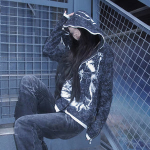 Hooded Outerwears Y2K Top