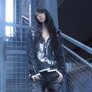 Hooded Outerwears Y2K Top