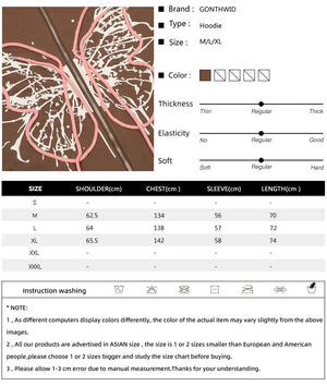 Hoodie Zip Y2K Butterfly Graphic