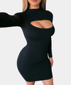Cut Out Dress Black