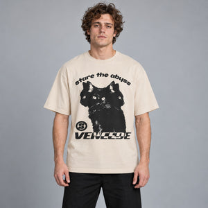 Hydra Cat Graphic Y2K T Shirt – worn by a man