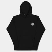 Sweat à capuche noir brodé emblématique